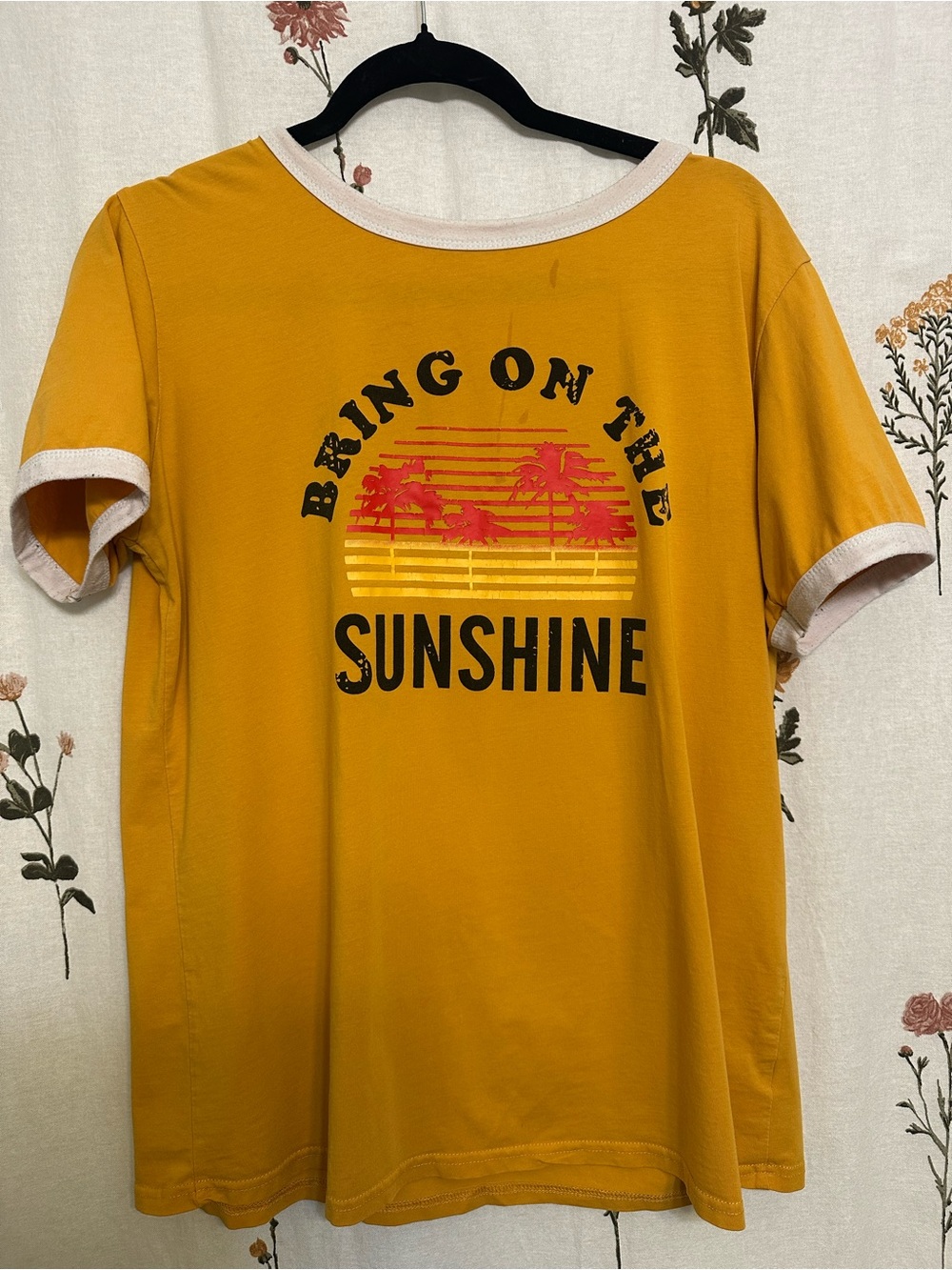 Bring On The Sunshine Women’s Graphic Tee - Mustard